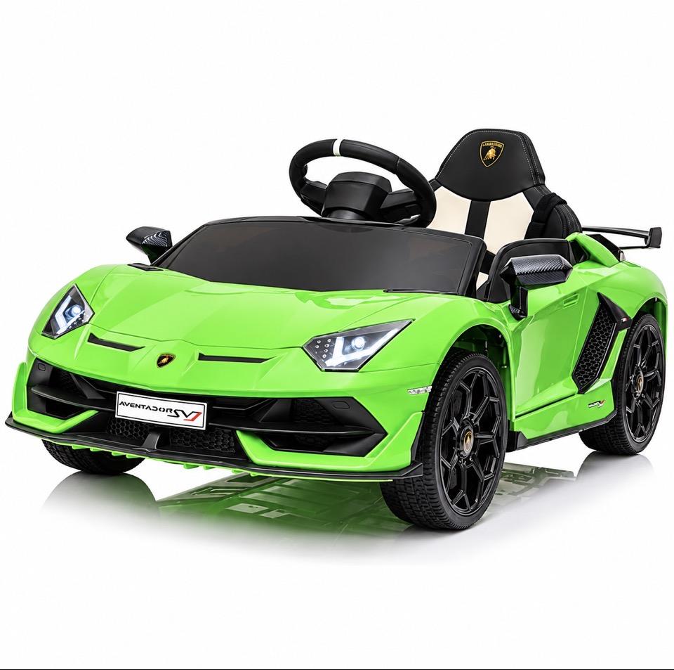 Green kids ride-on sports car